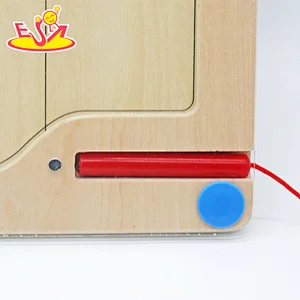 Customize Educational Shape Color Wooden Magnetic Maze Board For Kids W11H128
