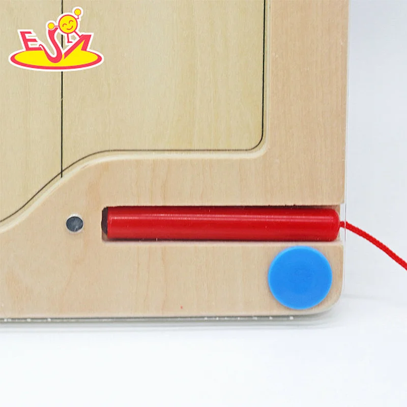 Customize Educational Shape Color Wooden Magnetic Maze Board For Kids W11H128